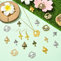 72Pcs 12 Styles Tibetan Style Alloy Pendants&nbsp;FIND-SC0016-93