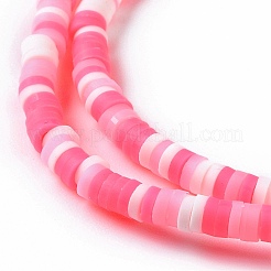 Handmade Polymer Clay Beads Strands&nbsp;CLAY-R089-3mm-006