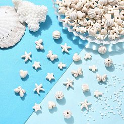 140Pcs 7 Styles Synthetic Howlite Beads&nbsp;G-FP0001-09