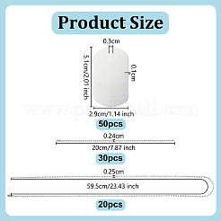 60Pcs Aluminum Big Pendants&nbsp;ALUM-OC0010-01B