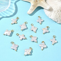 12Pcs Natural Baroque Pearl Pendants&nbsp;PALLOY-YW00231