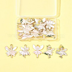 20Pcs 5 Styles Rack Plating Alloy Enamel Pendants&nbsp;ENAM-FS0002-89B