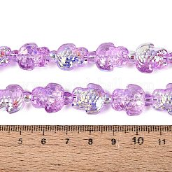 Electroplate Transparent Glass Beads Strands&nbsp;EGLA-N055-04A-07