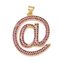 Brass Micro Pave Cubic Zirconia Pendants&nbsp;KK-S526-13G