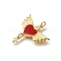 Brass Enamel Pendants&nbsp;KK-Z155-14G