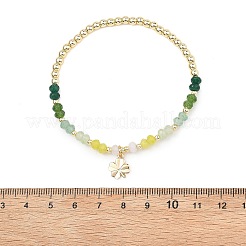 Clover Brass Charm Bracelets&nbsp;BJEW-JB13636