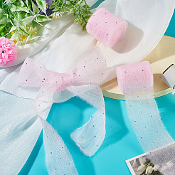 2Rolls Polyester Hot-fix Rhinestone Raw Edges Ribbon&nbsp;OCOR-TA0003-95E