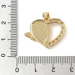 Brass & Shell & Clear Cubic Zirconia Pendants&nbsp;KK-I712-06G