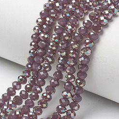Electroplate Glass Beads Strands&nbsp;EGLA-A034-J6mm-J