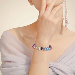 60pcs 10 colors 304 Stainless Steel European Beads&nbsp;FIND-DC0001-26