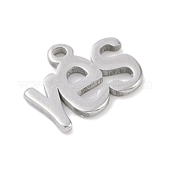 Non-Tarnish 304 Stainless Steel Charms&nbsp;STAS-K286-02A-P