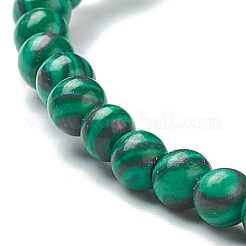Synthetic Malachite Beaded Stretch Bracelets&nbsp;BJEW-A117-A-16