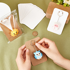 2 Bags 2 Colors Rectangle Paper Keychain Display Cards&nbsp;CDIS-BC0001-02