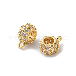 Brass Micro Pave Cubic Zirconia Tube Bails&nbsp;KK-S512-08G