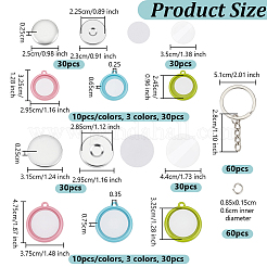 60Pcs 6 Styles DIY Keychain Making Kits&nbsp;DIY-OC0014-83
