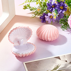 Shell Shaped Velvet Jewelry Storage Boxes&nbsp;VBOX-TADJ0001-02A