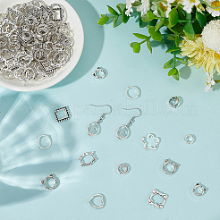 120Pcs 12 Styles Alloy Bead Frame&nbsp;FIND-WR0012-44