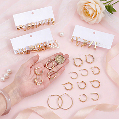 24 Pairs Zinc Alloy Stud Earring & Hoop Earring Sets&nbsp;EJEW-UN0005-42B