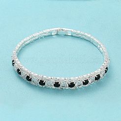 Rack Plating Brass Micro Pave Cubic Zirconia Link Chain Bracelets&nbsp;BJEW-Q771-04S