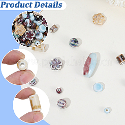 134Pcs 15 Styles Handmade Porcelain Beads for Necklaces Bracelets Making&nbsp;PORC-SC0001-48