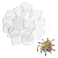 40Pcs 10 Style Acrylic Transparent Blank Pendants with Glitter&nbsp;DIY-CJC0002-013
