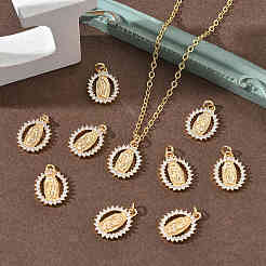 SHEGRACE Religion Brass Clear Cubic Zirconia Pendants&nbsp;XGRQ3K422-519G
