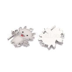 Halloween Theme Rack Plating Luminous Alloy Enamel Pendants&nbsp;ENAM-N056-233P