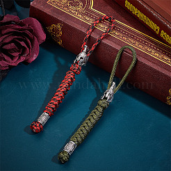2Pcs 2 Colors Handmade Spartan Nylon Parachute Cord Pendant Decorations for Men&nbsp;KEYC-HY0001-32