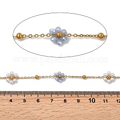 304 Stainless Steel Flower Link Chains&nbsp;CHS-H113-03G-02