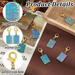6Pcs 6 Styles Tarot Alloy Pendant Locking Stitch Markers&nbsp;HJEW-HY00013