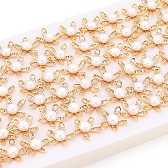 Flower Brass Micro Pave Cubic Zirconia Stud Earrings&nbsp;PEAR-N017-07H