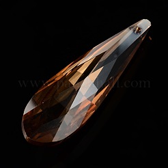 Faceted Teardrop Glass Pendants&nbsp;GLAA-O008-E