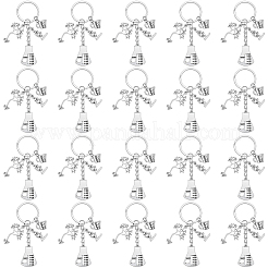 20Pcs Alloy Chemistry Theme Keychains&nbsp;KEYC-SC00040