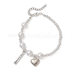 Mother's Day Heart Alloy Charm Bracelets&nbsp;BJEW-JB13133