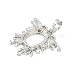 Brass Pendant Cabochon Settings&nbsp;KK-S521-17D-P