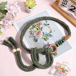 2Pcs 2 Colors Handmade Weaving Cotton Tie Knot Waist Chain Belts for Women Ladies Dress&nbsp;AJEW-CP0010-56A