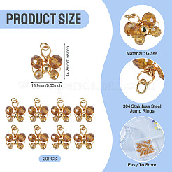 20Pcs Glass Pendants&nbsp;PALLOY-TAC0217