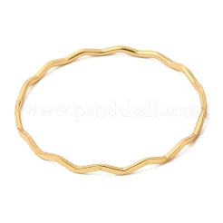 Twisted 304 Stainless Steel Bangles for Women&nbsp;BJEW-D408-04G