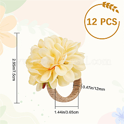 12Pcs Jute Braided Napkin Rings&nbsp;DJEW-CP0001-43