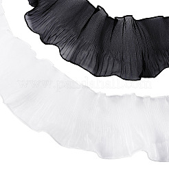 2Pcs 2 Color Nylon Pleated Lace Trim&nbsp;OCOR-TA0002-75