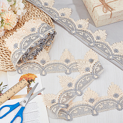 7.5 Yards Polyester Flower Lace Trim&nbsp;OCOR-OC0001-53B