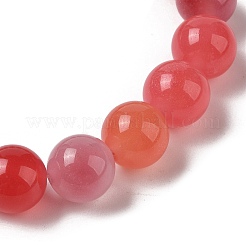 10.5mm Round Dyed Natural Gemstone & Natural Pearl Beaded Stretch Bracelets&nbsp;BJEW-C068-09G