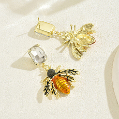Alloy Bees Dangle Stud Earrings&nbsp;GZ0324