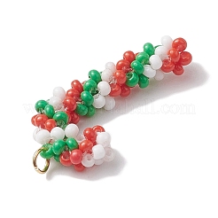 Japanese Seed Beads Beaded Charms&nbsp;PALLOY-MZ00269