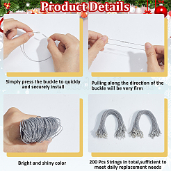 200Pcs Polyester Cord Tag Chains&nbsp;FIND-CP0003-36B