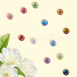 60cs 12 Colors UV Plating Rainbow Iridescent Acrylic Beads&nbsp;PACR-PA0001-11