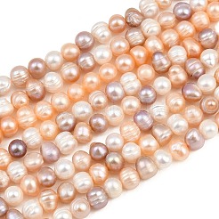 Three Color Natural Cultured Freshwater Pearl Beads Strands&nbsp;PA-CBAFEE8-07
