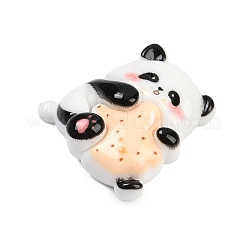 PeachPuff Opaque Panda Resin Cabochons&nbsp;CRES-P037-02A