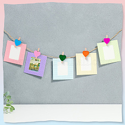 80Pcs 10 Colors Wooden Clips Tacks&nbsp;DIY-CP0012-83