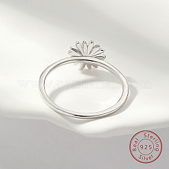 Anti-Tarnish Rhodium Plated 925 Sterling Silver Daisy Flower Finger Ring for Women&nbsp;KN3229-2